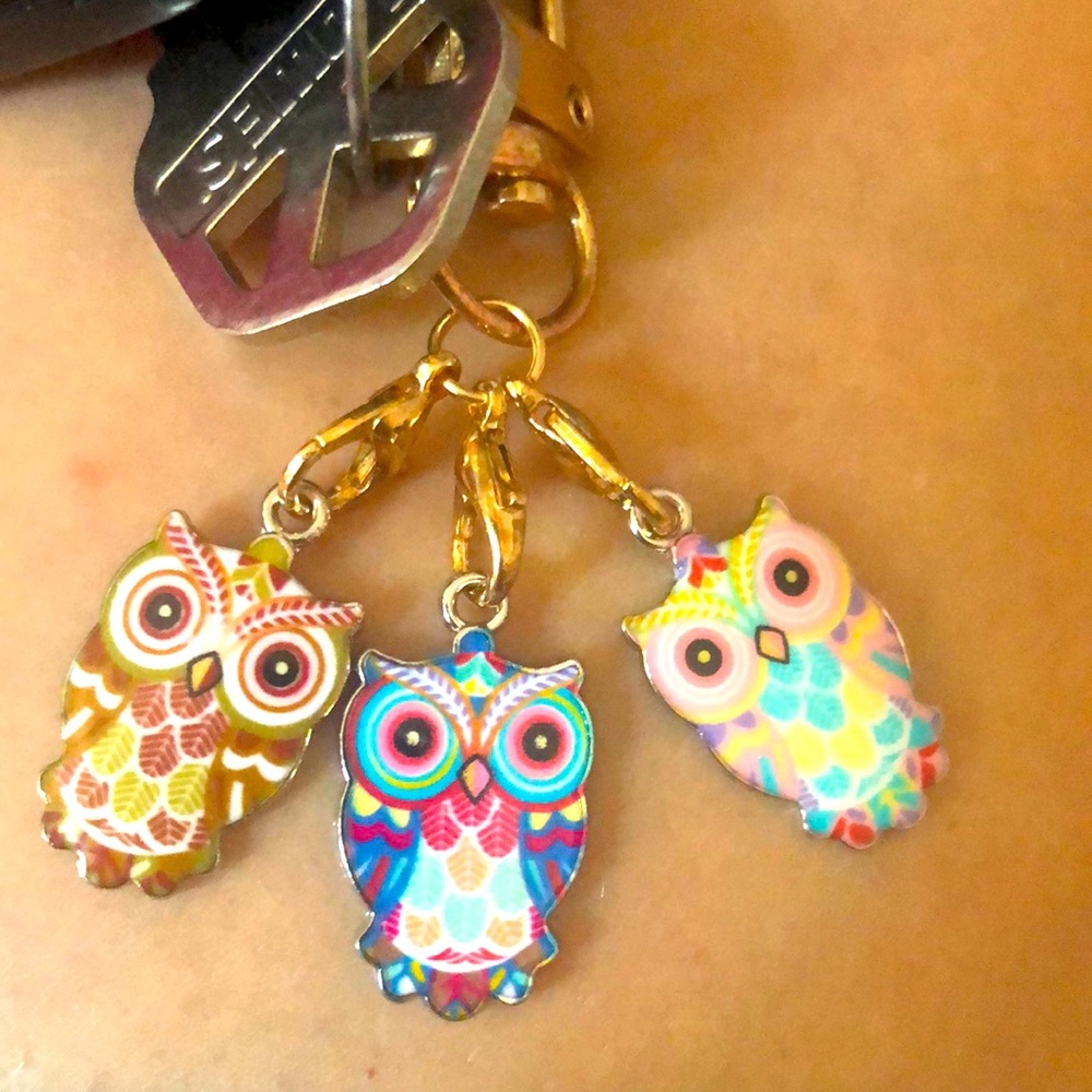 Made by me owl keychains